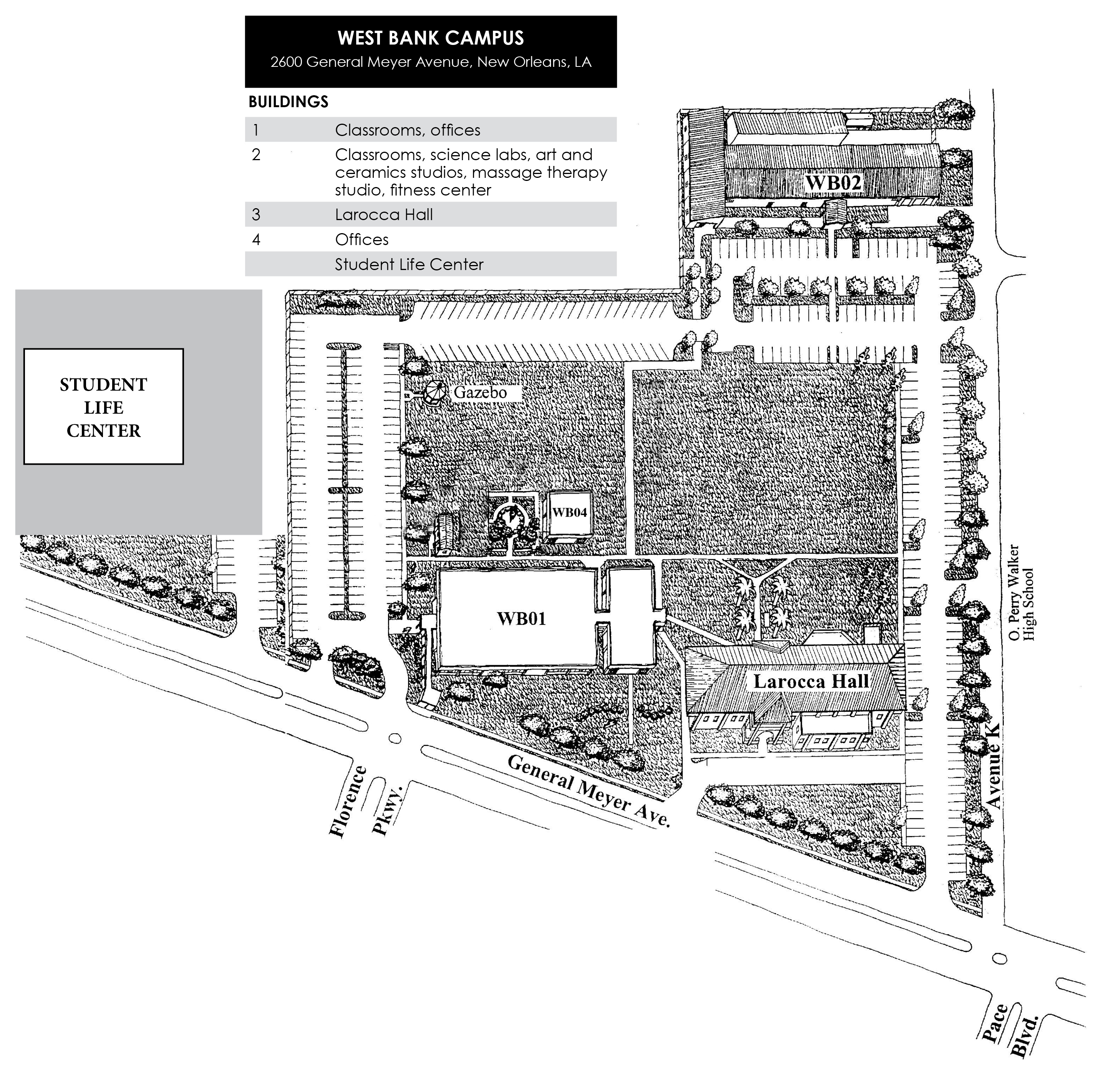 Locations/Maps Delgado Community College Modern Campus Catalog™